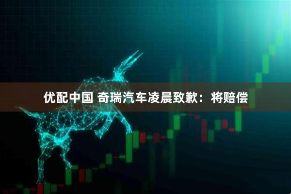 优配中国 奇瑞汽车凌晨致歉：将赔偿