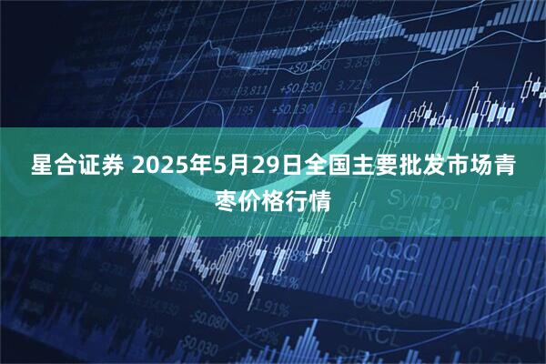 星合证券 2025年5月29日全国主要批发市场青枣价格行情